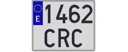 1462CRC matricula cuadrada