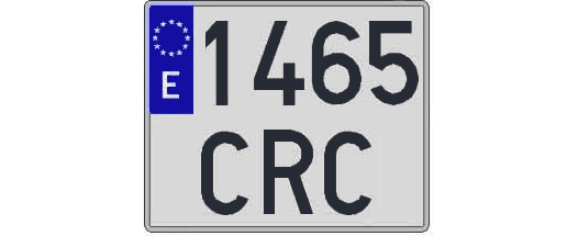 1465CRC matricula cuadrada