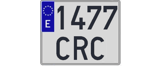 1477CRC matricula cuadrada