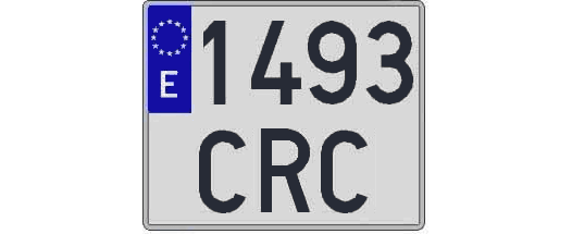 1493CRC matricula cuadrada