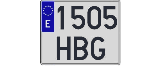 1505HBG matricula cuadrada