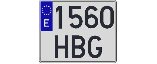 1560HBG matricula cuadrada