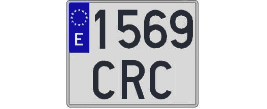 1569CRC matricula cuadrada