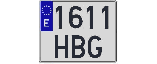 1611HBG matricula cuadrada