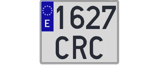 1627CRC matricula cuadrada
