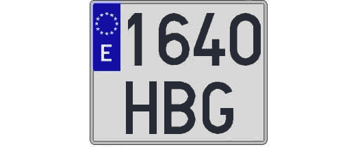 1640HBG matricula cuadrada