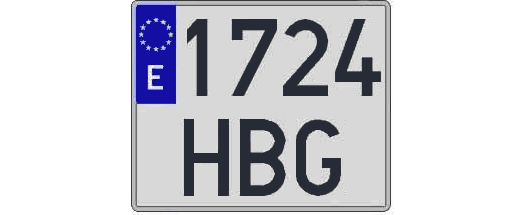 1724HBG matricula cuadrada