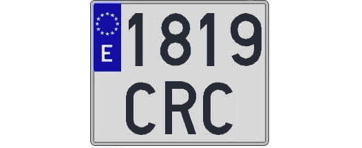 1819CRC matricula cuadrada