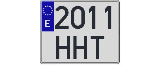 2011HHT matricula cuadrada