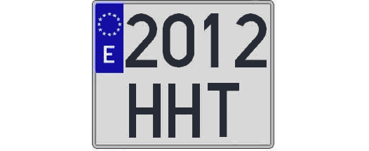 2012HHT matricula cuadrada