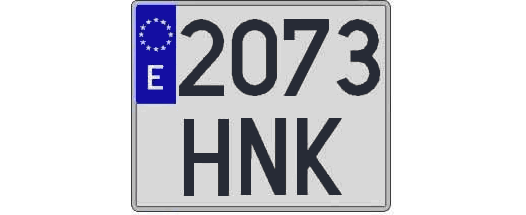 2073HNK matricula cuadrada