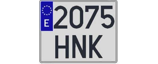2075HNK matricula cuadrada