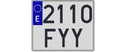 2110FYY matricula cuadrada
