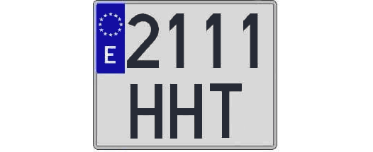 2111HHT matricula cuadrada