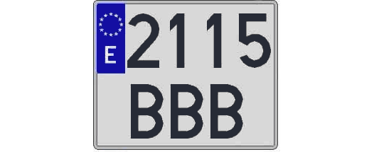 2115BBB matricula cuadrada