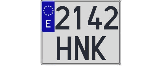 2142HNK matricula cuadrada