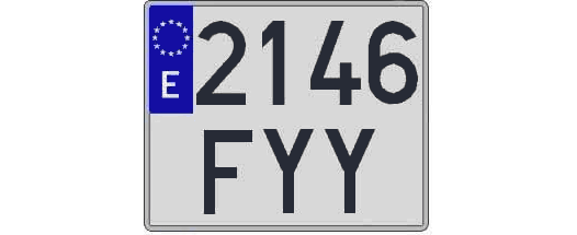 2146FYY matricula cuadrada