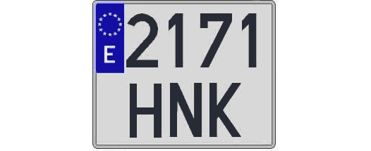 2171HNK matricula cuadrada
