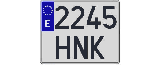 2245HNK matricula cuadrada