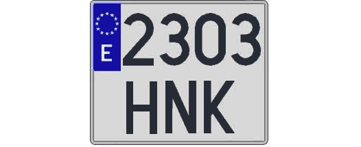 2303HNK matricula cuadrada