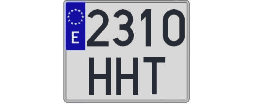 2310HHT matricula cuadrada