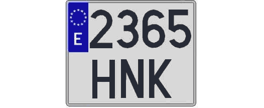 2365HNK matricula cuadrada