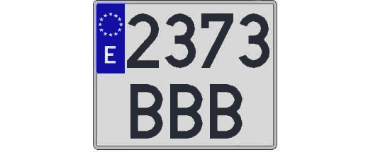 2373BBB matricula cuadrada