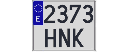 2373HNK matricula cuadrada