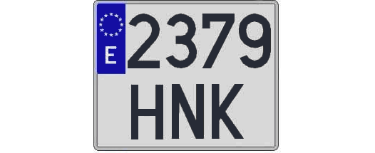 2379HNK matricula cuadrada