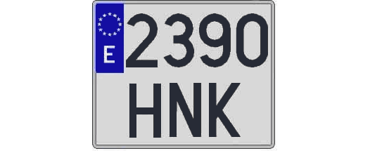 2390HNK matricula cuadrada