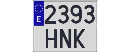 2393HNK matricula cuadrada