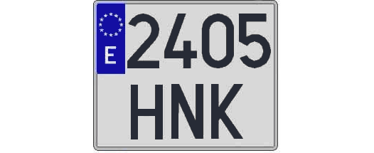 2405HNK matricula cuadrada