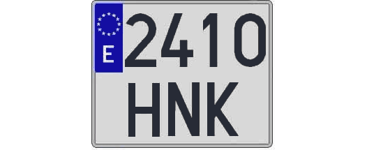 2410HNK matricula cuadrada