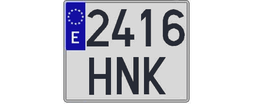 2416HNK matricula cuadrada