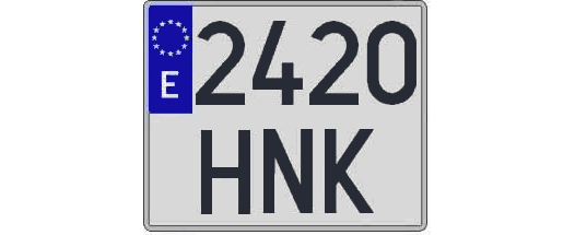 2420HNK matricula cuadrada