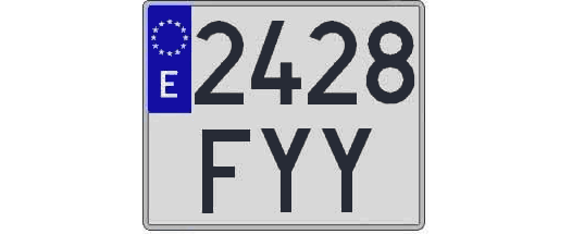 2428FYY matricula cuadrada