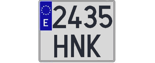 2435HNK matricula cuadrada