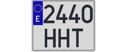 2440HHT matricula cuadrada