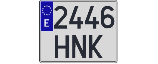 2446HNK matricula cuadrada