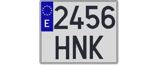 2456HNK matricula cuadrada
