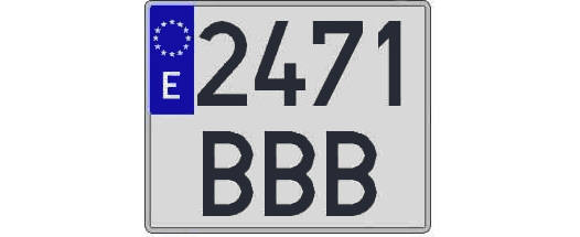 2471BBB matricula cuadrada