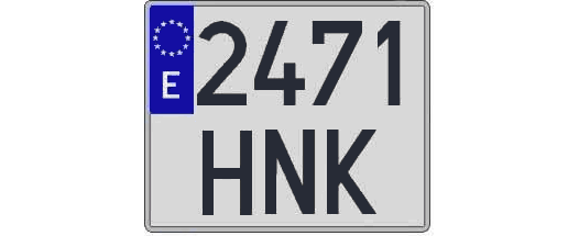 2471HNK matricula cuadrada