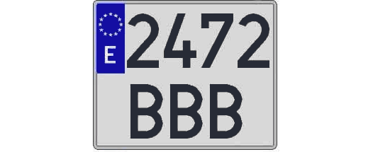 2472BBB matricula cuadrada