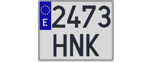 2473HNK matricula cuadrada