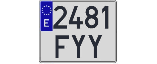 2481FYY matricula cuadrada