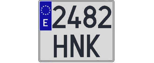 2482HNK matricula cuadrada