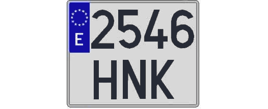 2546HNK matricula cuadrada