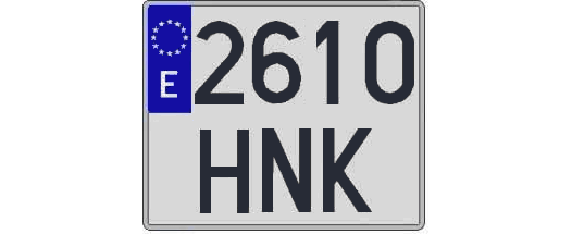2610HNK matricula cuadrada
