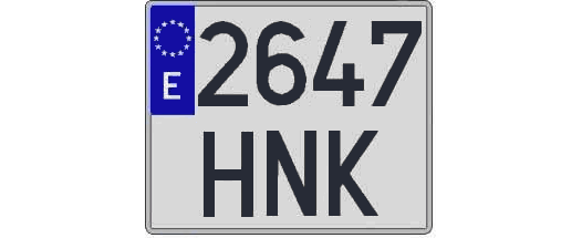 2647HNK matricula cuadrada