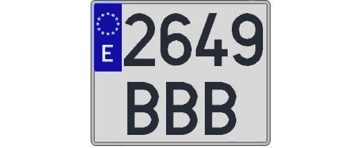 2649BBB matricula cuadrada